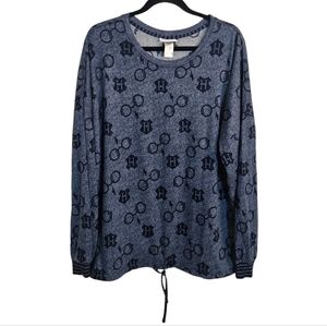 Wizarding World Harry Potter blue long sleeve women's shirt sweater size 2XL
